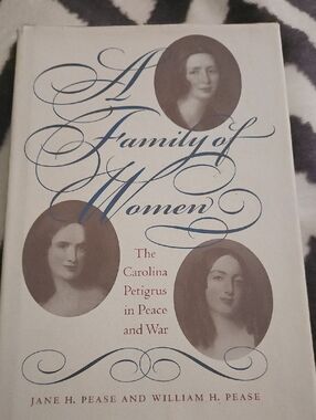 A Family of Women hardcover book - By Jane Peace W/ Autograph!! cream & blue